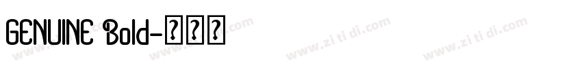 GENUINE Bold字体转换